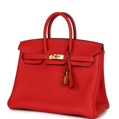 Hermes Birkin 25 Rouge de Coeur Togo Gold Hardware