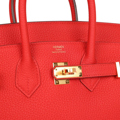 Hermes Birkin 25 Rouge de Coeur Togo Gold Hardware