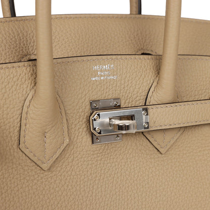 Hermes Birkin 25 Trench Verso Togo Palladium Hardware