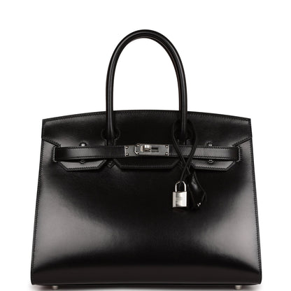 Hermes Birkin Sellier 30 Black Box Palladium Hardware