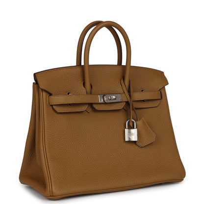 Hermes Birkin 25 Bronze D'or Verso Togo Palladium Hardware