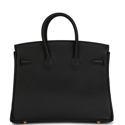 Hermes Birkin 25 Black Togo Gold Hardware