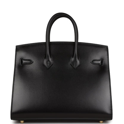 Hermes Birkin Sellier 25 Black Box Gold Hardware