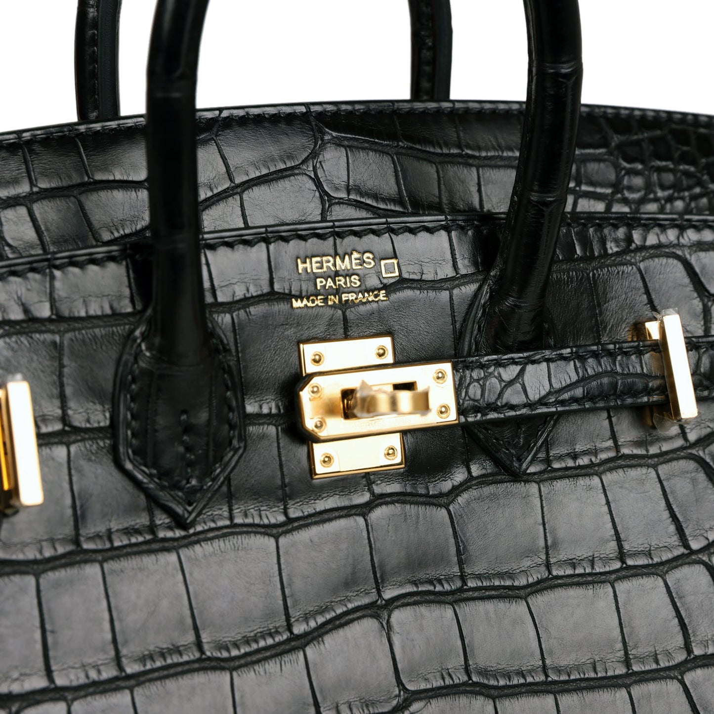 Hermes Birkin Sellier 20 Black Matte Alligator Gold Hardware