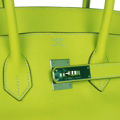 Hermes Birkin 35 Kiwi Swift Palladium Hardware