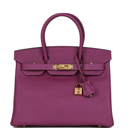 Hermes Birkin 30 Anemone Epsom Gold Hardware