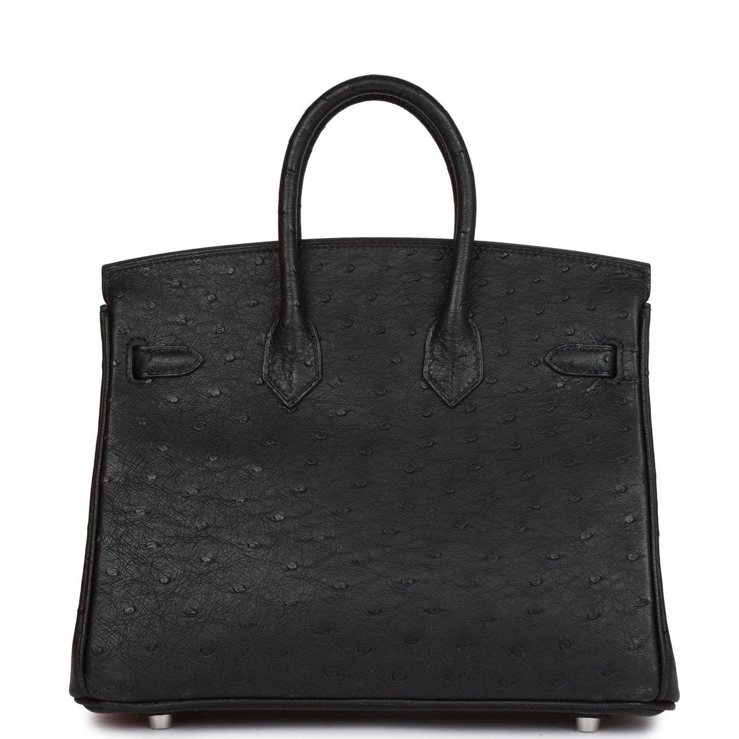 Hermes Birkin 25 Black Ostrich Palladium Hardware