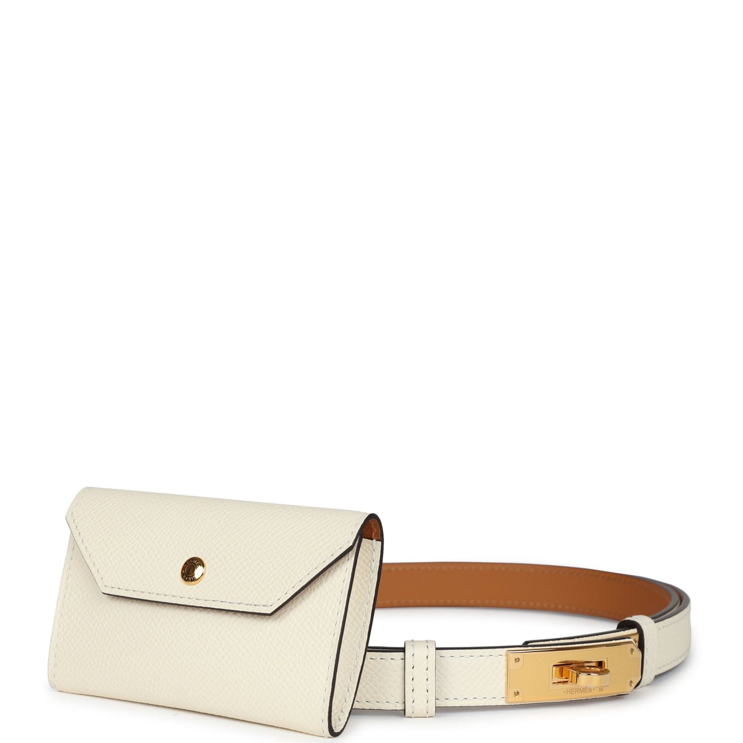 Hermes Kelly Pocket 18 Belt Craie Epsom Gold Hardware