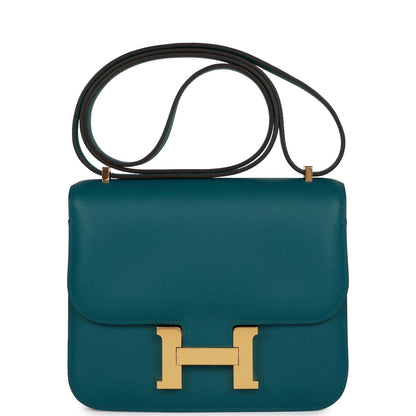 Hermes Constance 18 Vert Bosphore Evercolor Gold Hardware