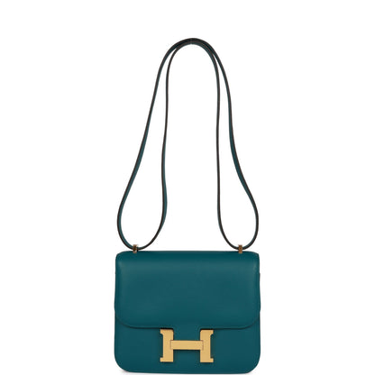 Hermes Constance 18 Vert Bosphore Evercolor Gold Hardware