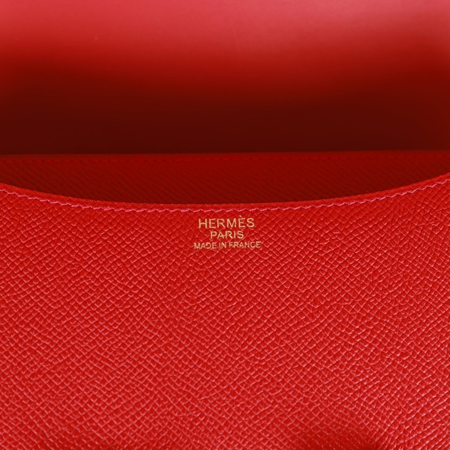 Hermes Constance 24 Rouge Casaque Epsom Gold Hardware