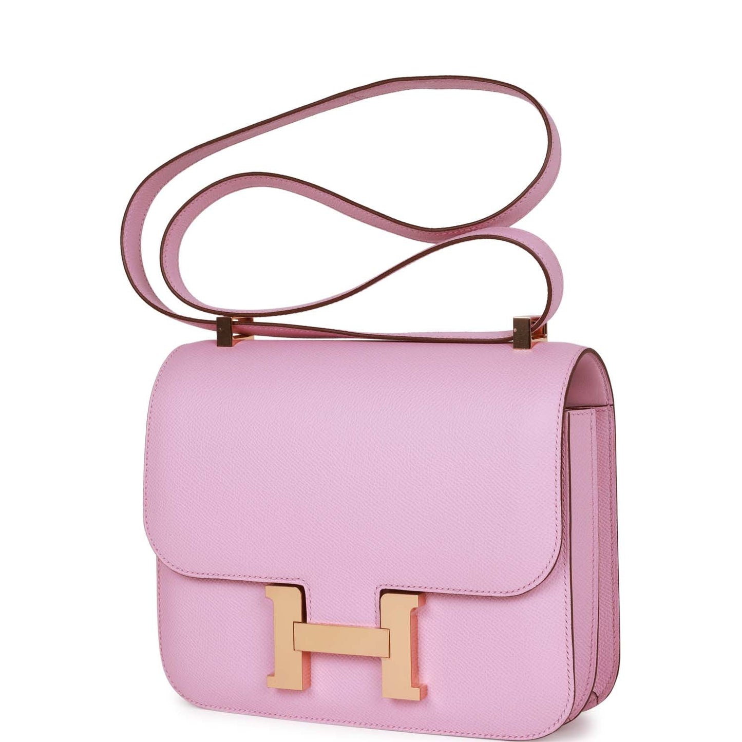 Hermes Constance 24 Mauve Sylvestre Epsom Rose Gold Hardware