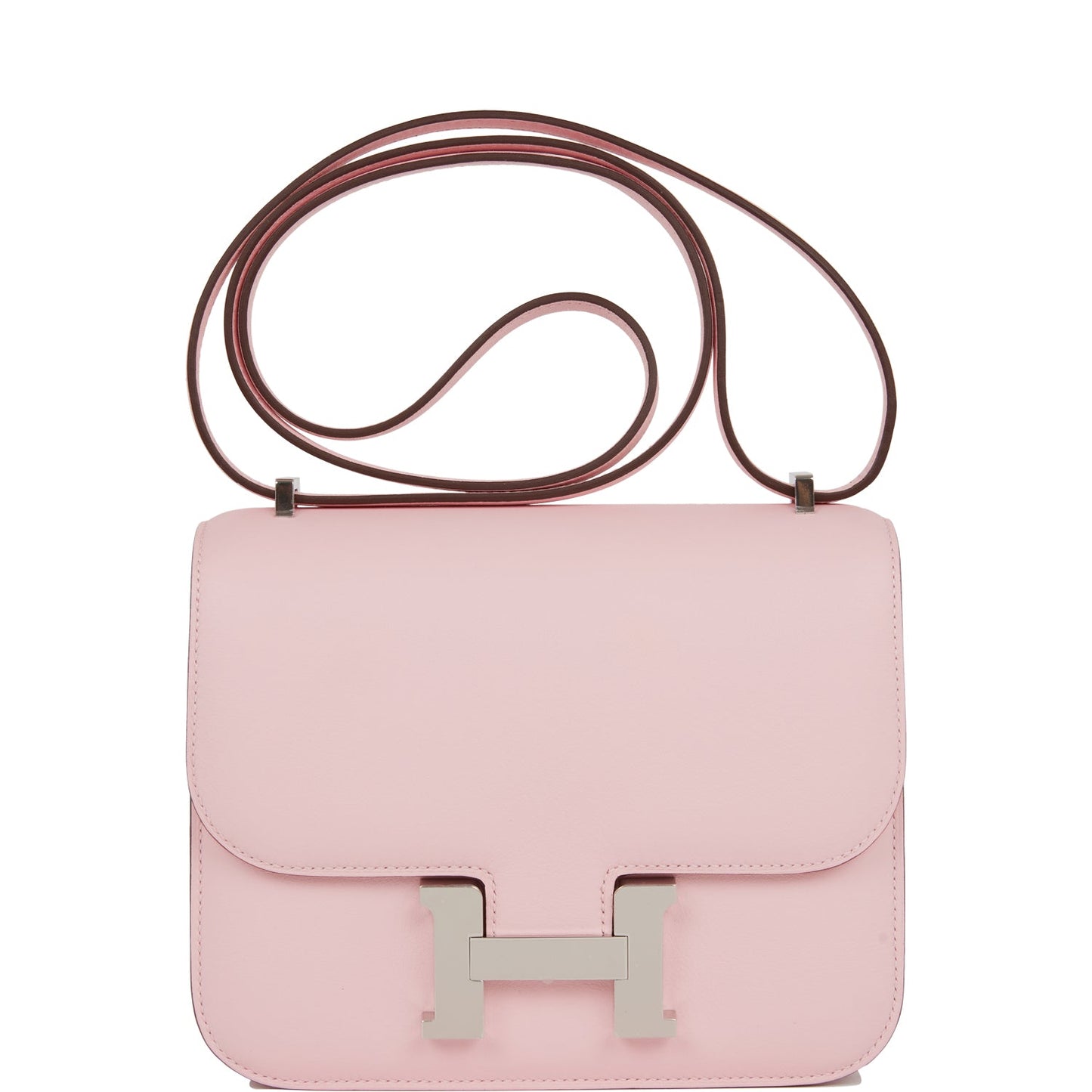 Hermes Constance 18 Rose Sakura Swift Palladium Hardware