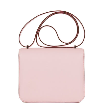 Hermes Constance 18 Rose Sakura Chevre Palladium Hardware