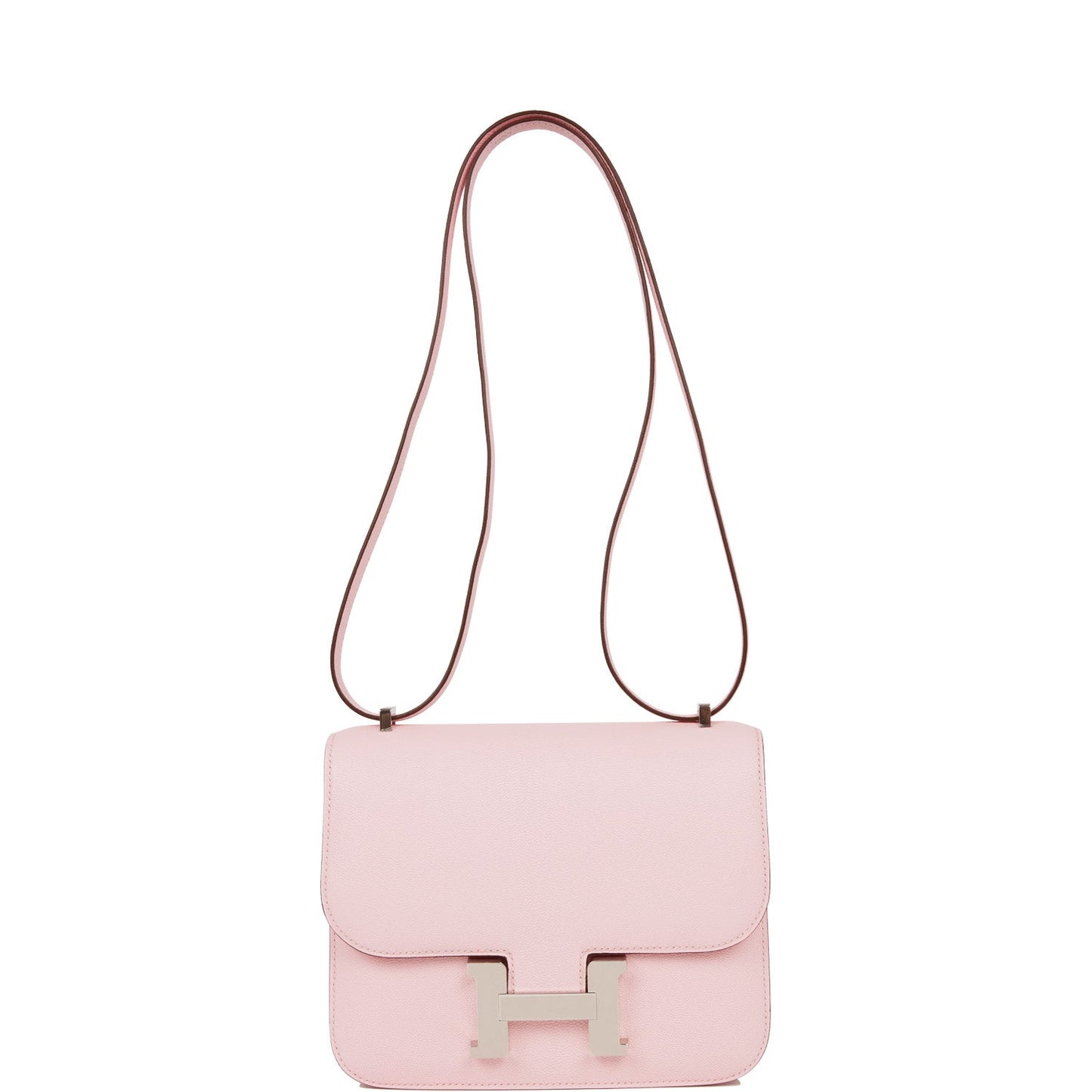 Hermes Constance 18 Rose Sakura Chevre Palladium Hardware