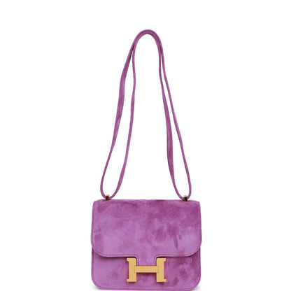 Hermes Constance 18 Violet Doblis Gold Hardware