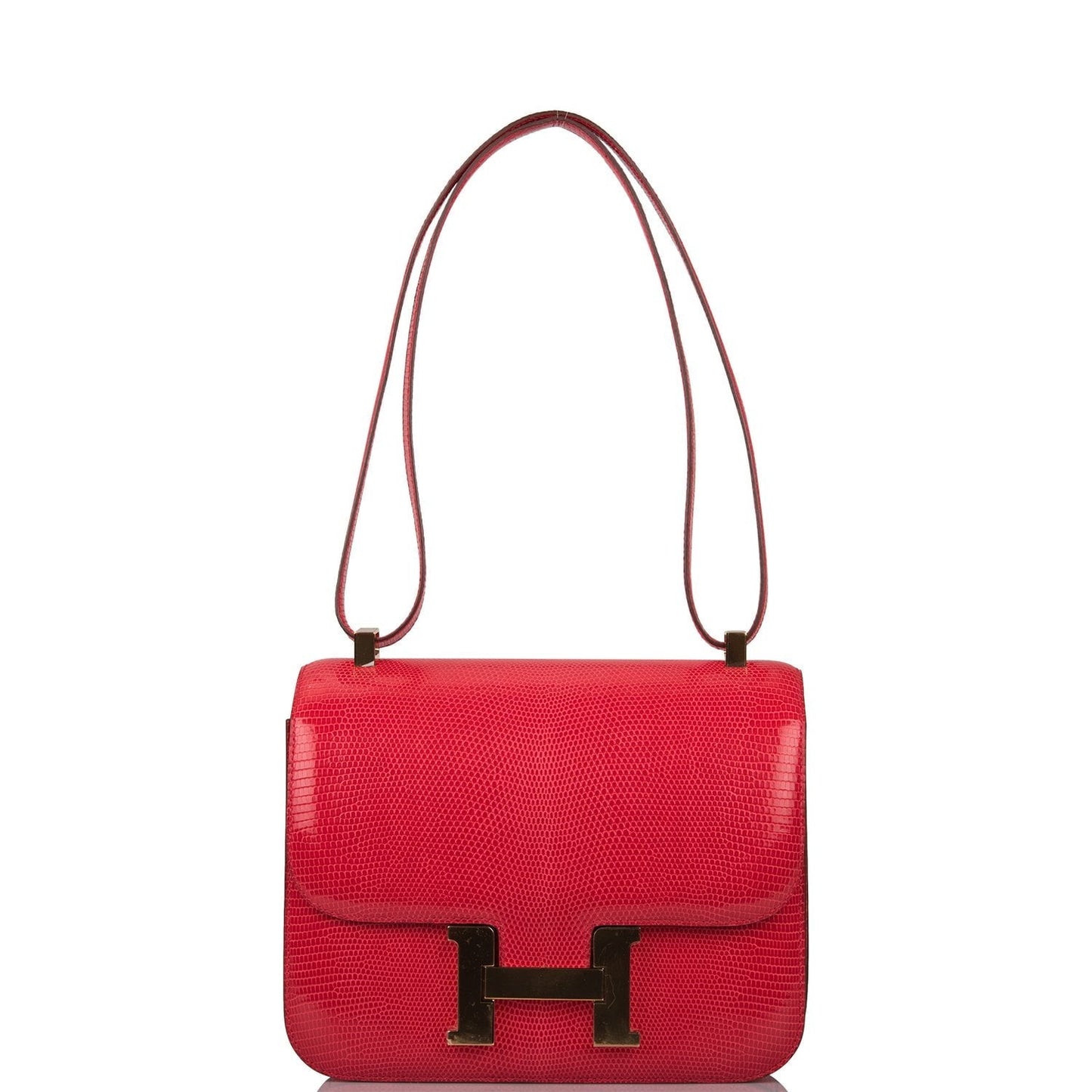 Hermes Constance 24 Rouge Exotique Lizard Niloticus Gold Hardware