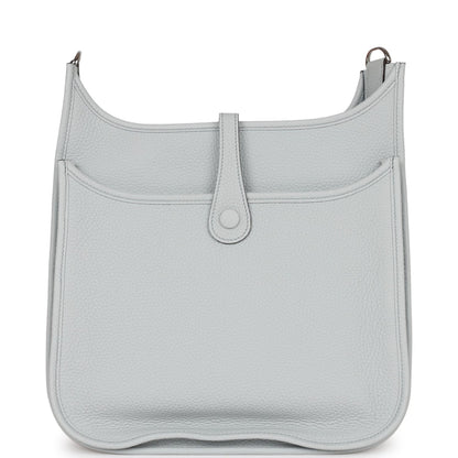 Hermes Evelyne III PM Bleu Pale Clemence Palladium Hardware