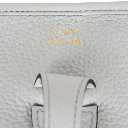 Hermes Evelyne III PM Bleu Lin Clemence Gold Hardware