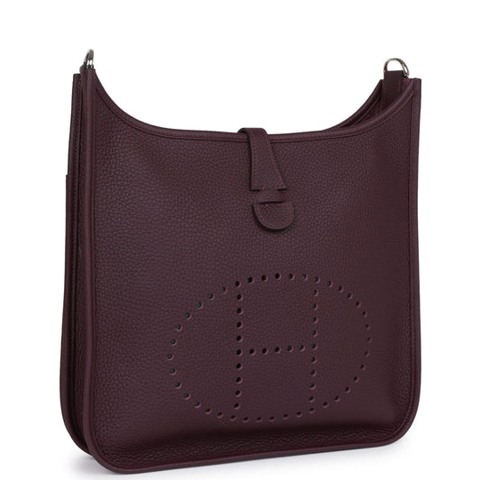 Hermes Evelyne III PM Cassis Clemence  Palladium Hardware