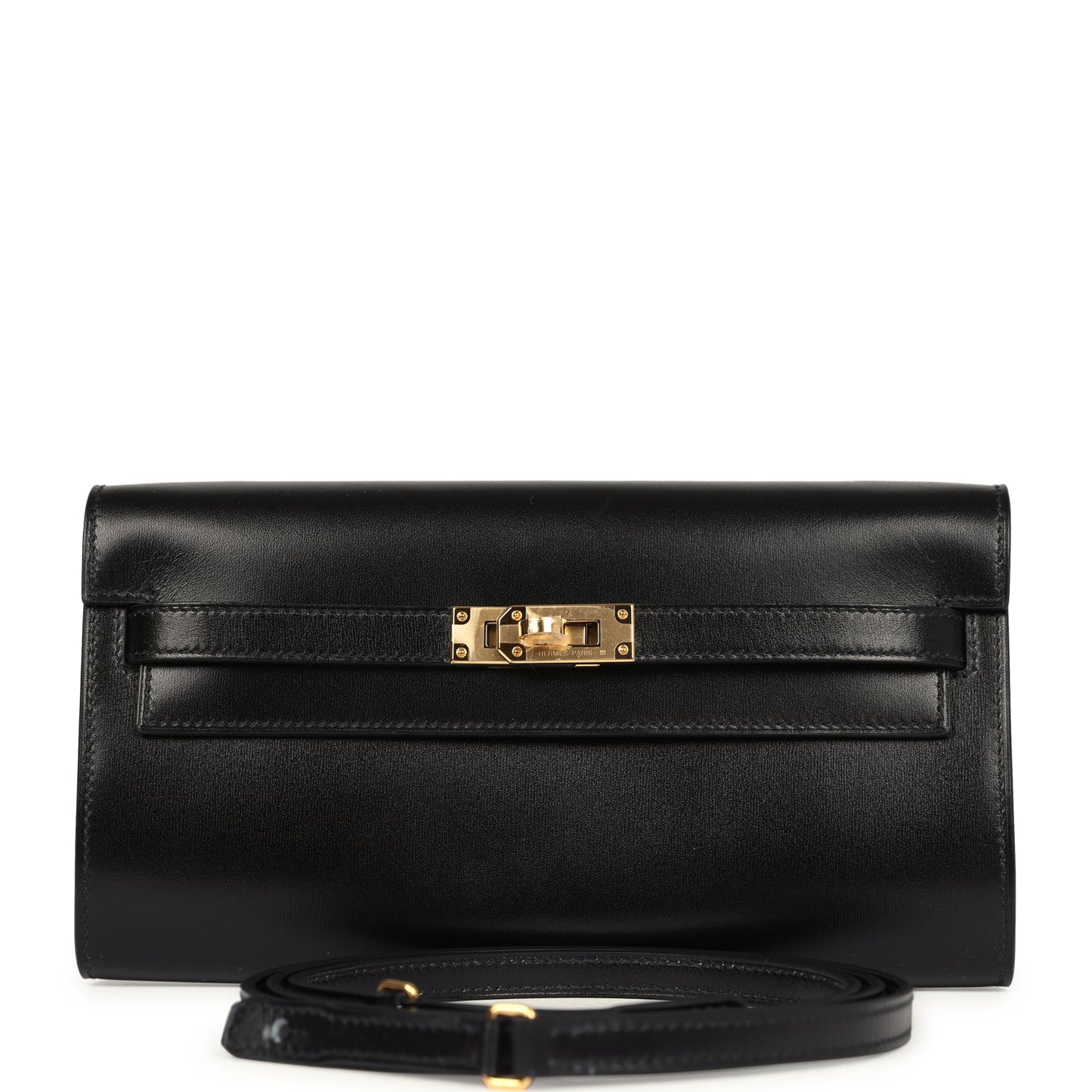 Hermes Kelly Wallet To Go Rock Black Box Gold Hardware