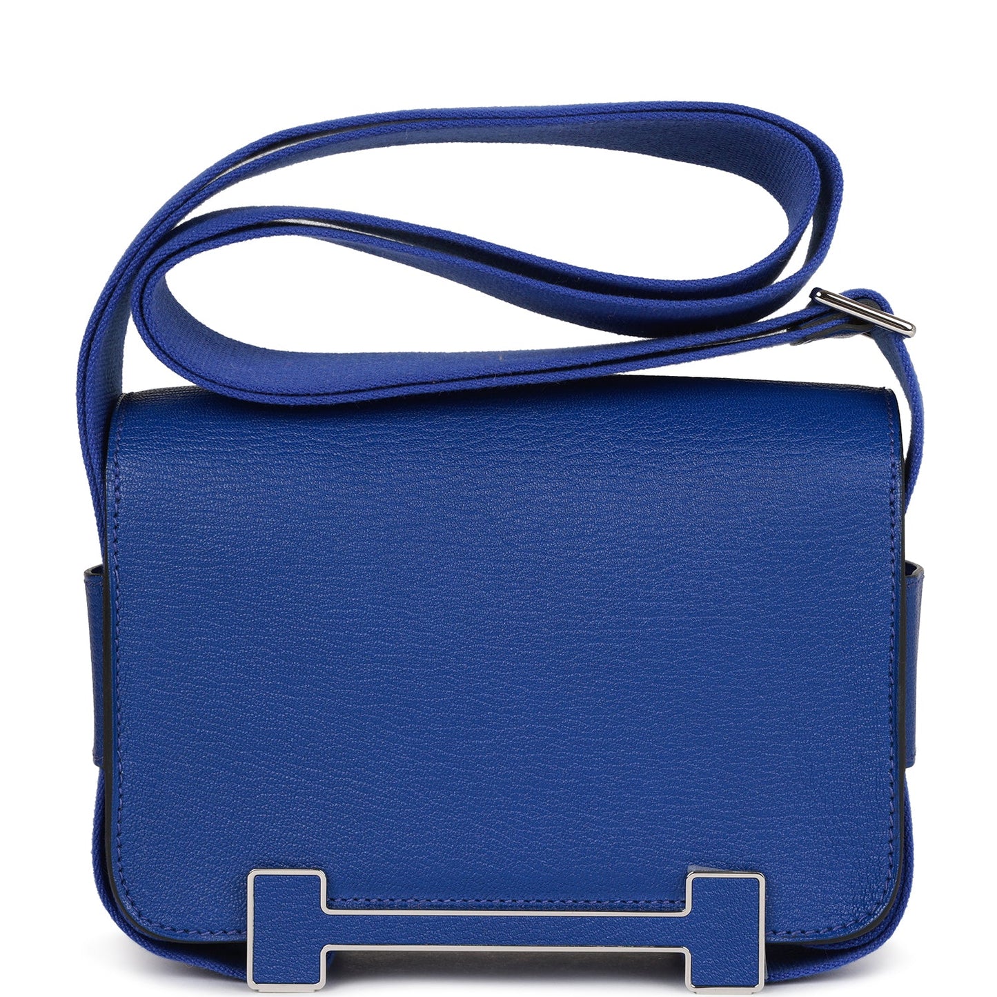 Hermes Geta Bleu Electric Chevre Palladium Hardware