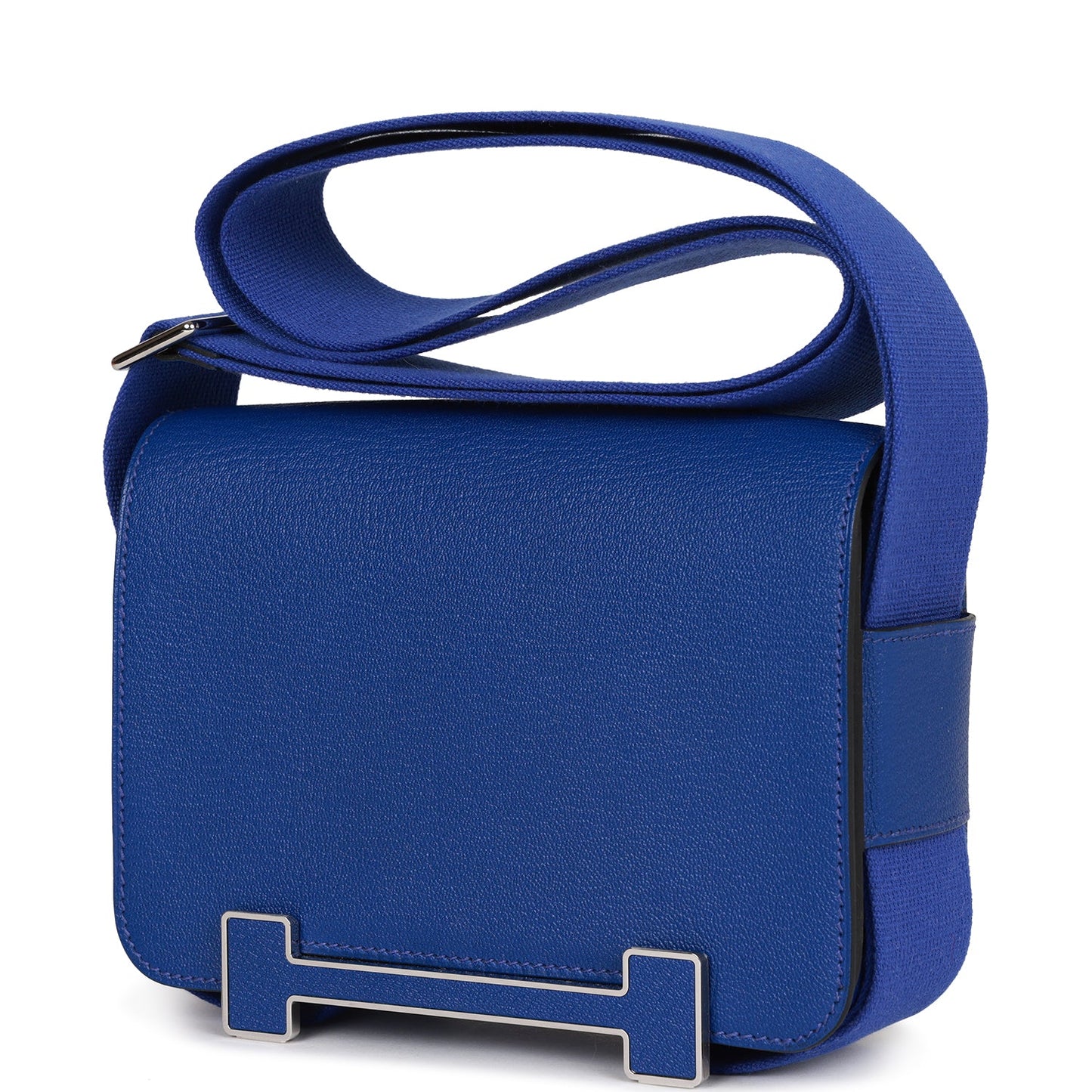 Hermes Geta Bleu Electric Chevre Palladium Hardware