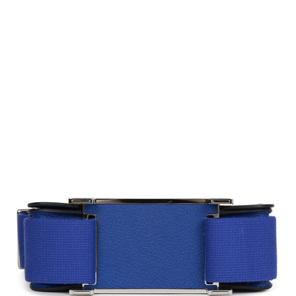 Hermes Geta Bleu Electric Chevre Palladium Hardware