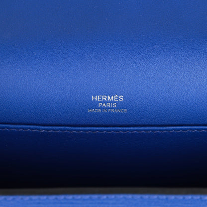 Hermes Geta Bleu Electric Chevre Palladium Hardware