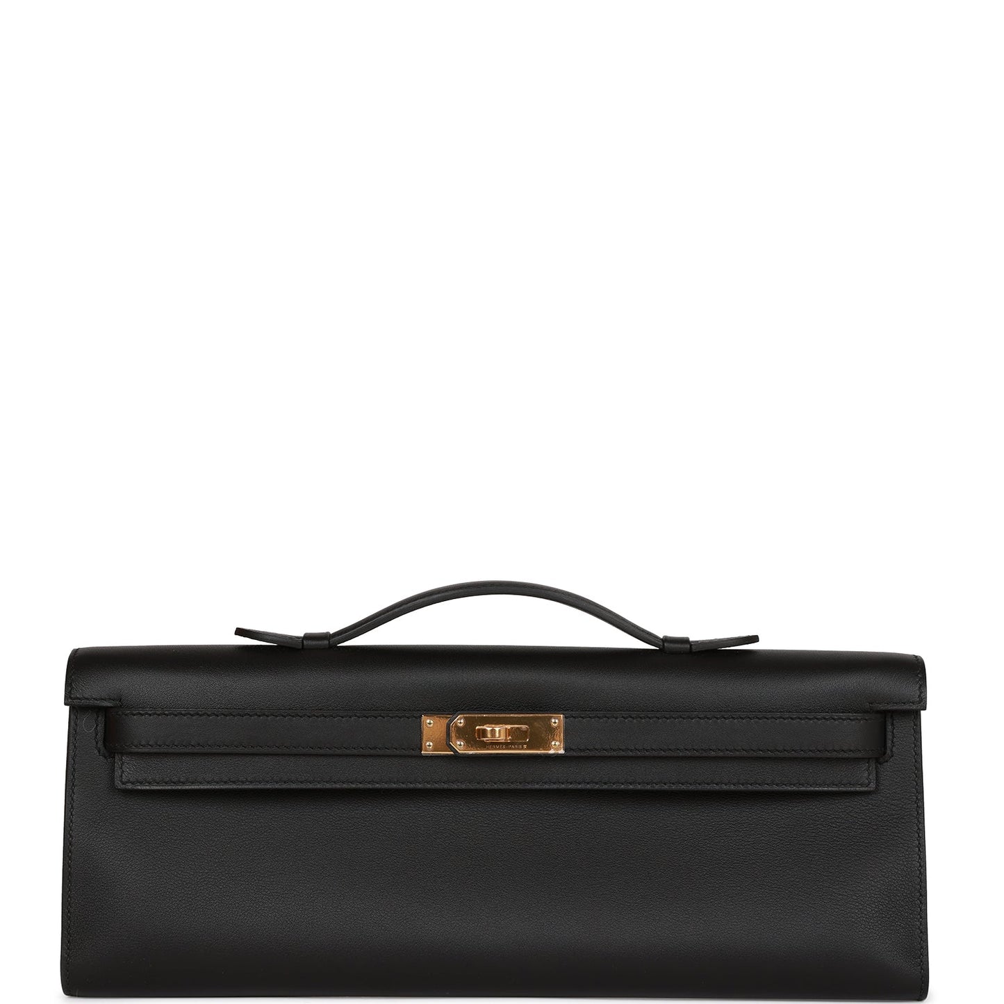 Hermes Kelly Cut Black Swift Gold Hardware