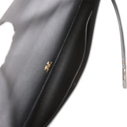 Hermes Kelly Cut Black Swift Gold Hardware