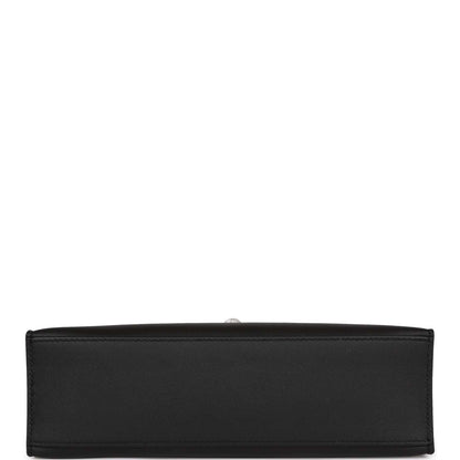 Hermes Kelly Pochette Black Swift Palladium Hardware