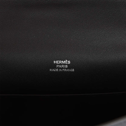 Hermes Kelly Pochette Black Swift Palladium Hardware