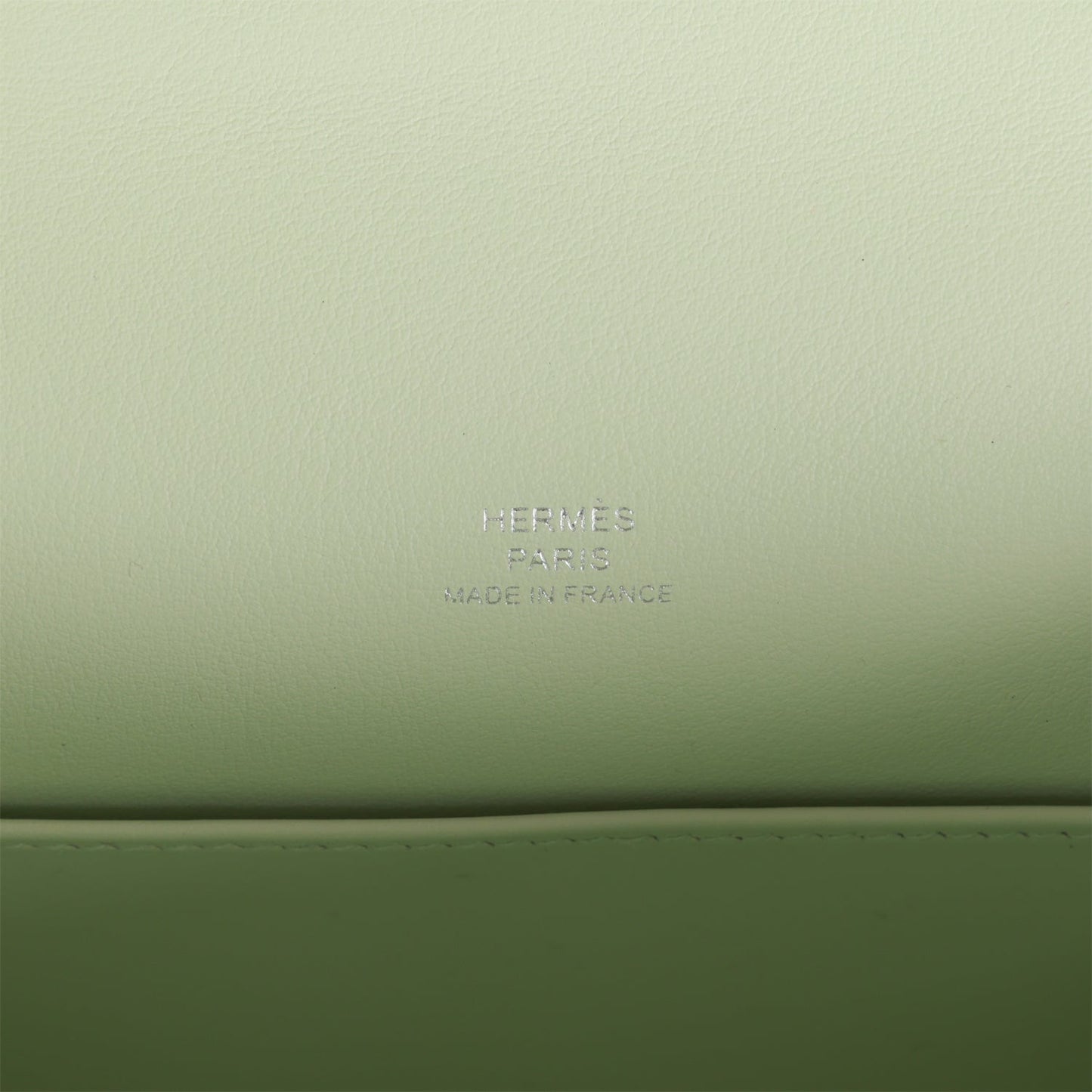 Hermes Kelly Pochette Vert Fizz Swift Palladium Hardware