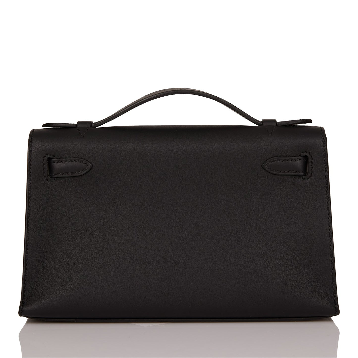 Hermes Kelly Pochette Black Swift Gold Hardware