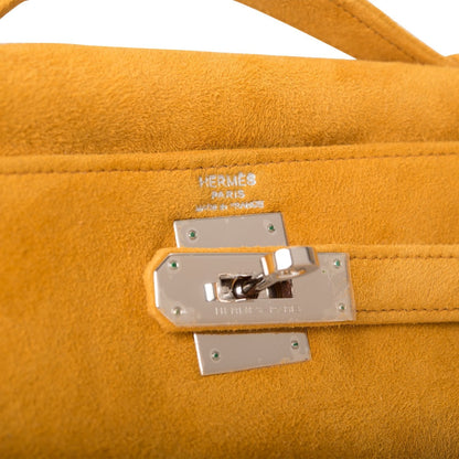 Hermes Sable Doblis and Shearling Teddy Kelly Muff Palladium Hardware