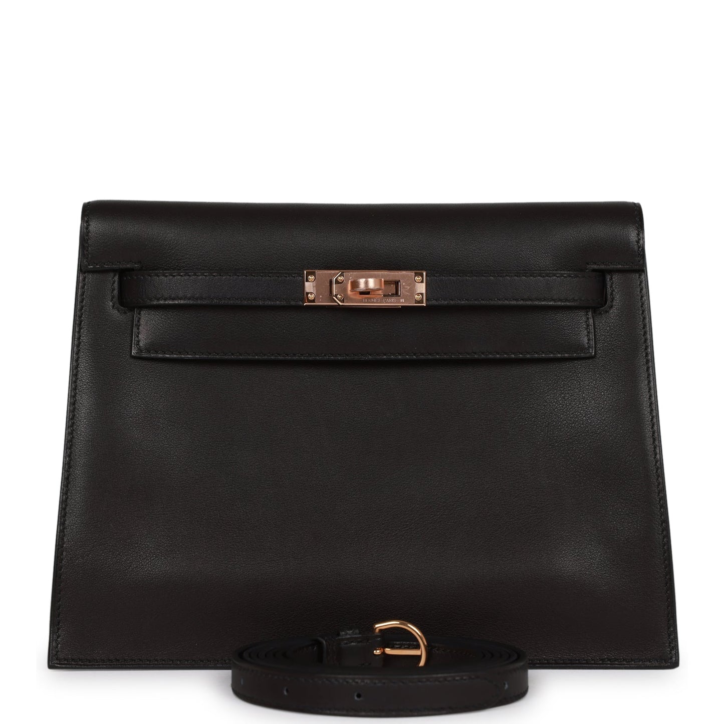 Hermes Kelly Danse Black Volupto Rose Gold Hardware