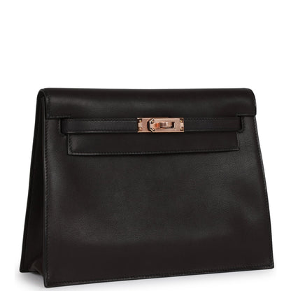 Hermes Kelly Danse Black Volupto Rose Gold Hardware