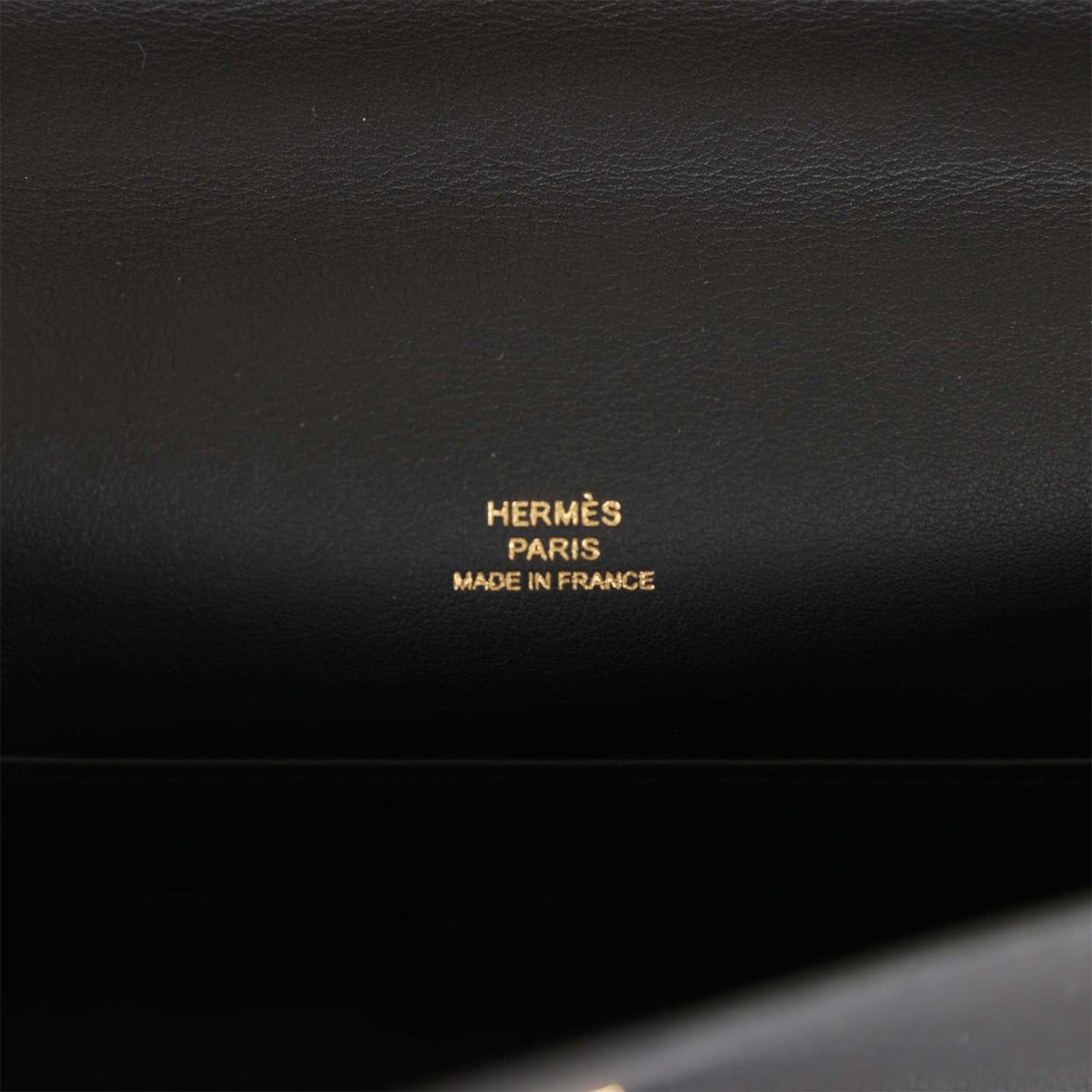 Hermes Kelly Pochette Black Swift Gold Hardware