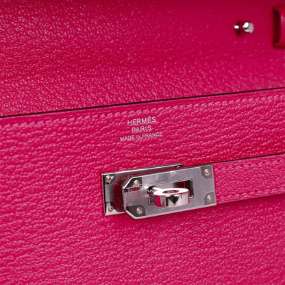 Hermes Kelly Wallet To Go Rose Mexico Chevre Palladium Hardware