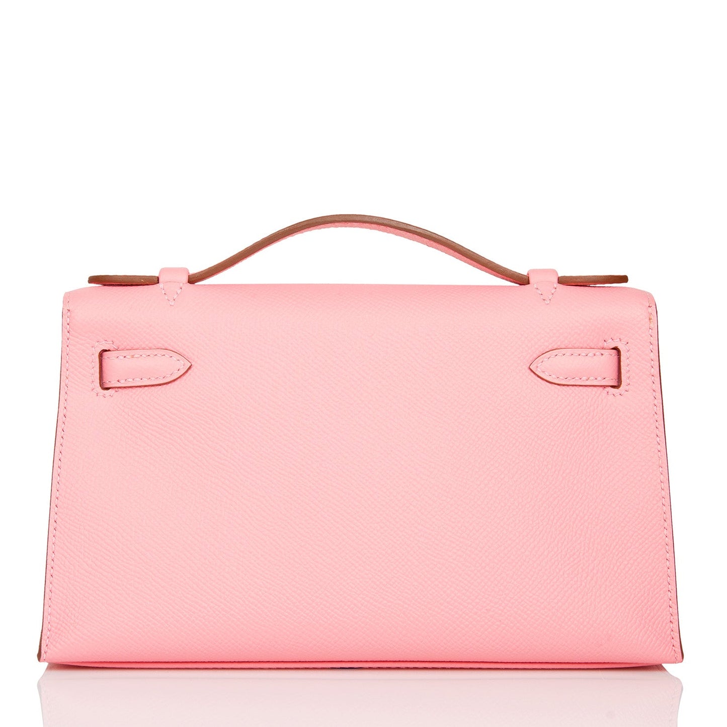 Hermes Kelly Pochette Rose Confetti Epsom Palladium Hardware