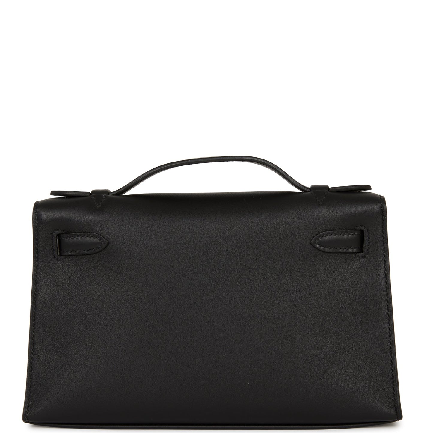 Hermes Kelly Pochette Black Swift Rose Gold Hardware