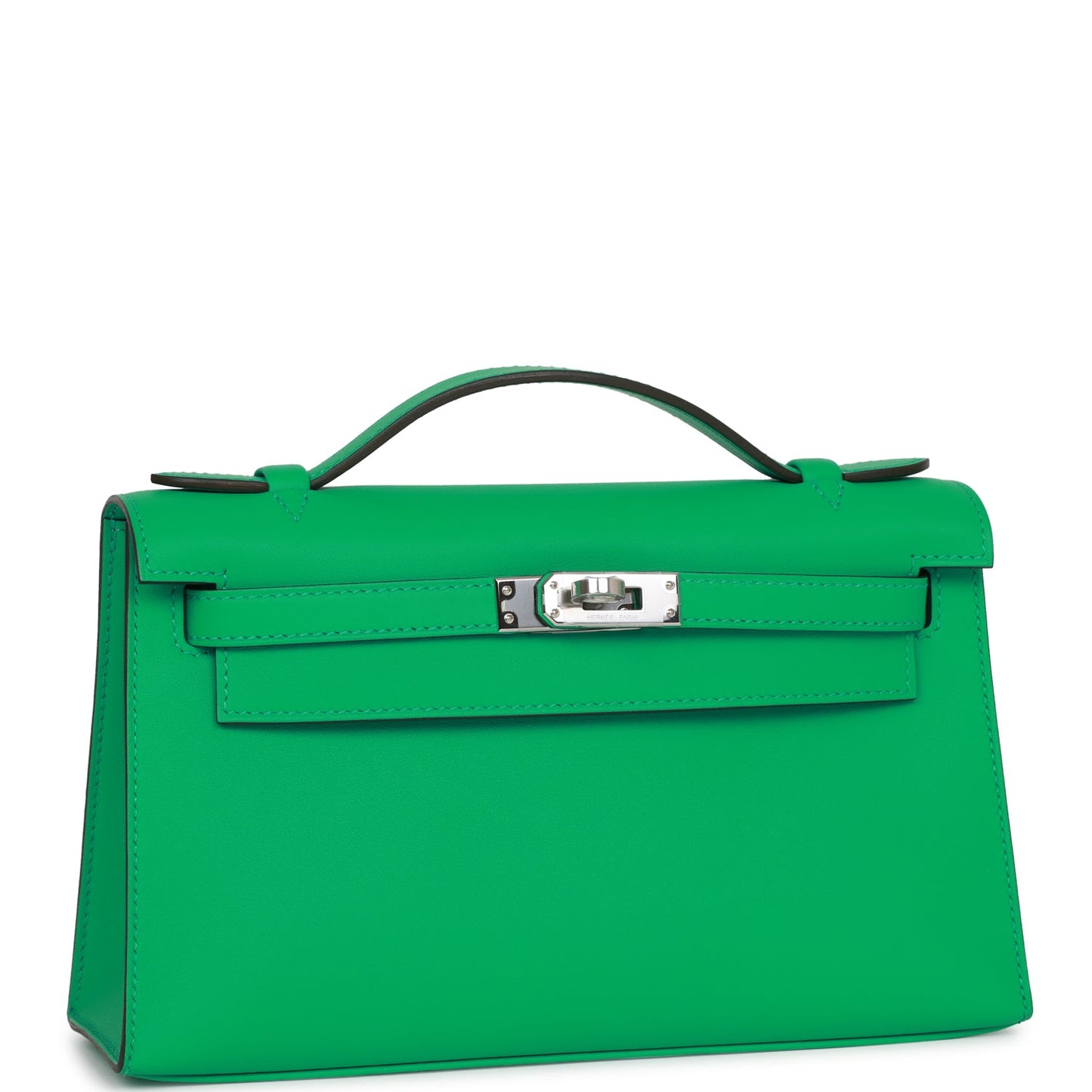 Hermes Kelly Pochette Menthe Swift Palladium Hardware