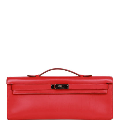 Hermes Kelly Cut Vermillion Swift Palladium Hardware