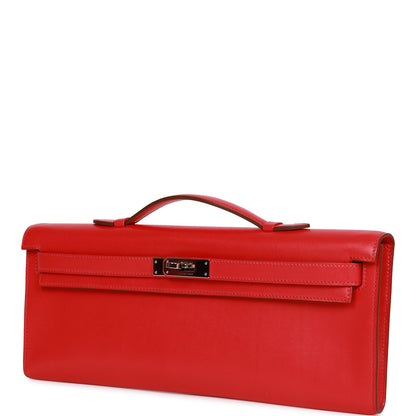 Hermes Kelly Cut Vermillion Swift Palladium Hardware