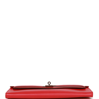 Hermes Kelly Cut Vermillion Swift Palladium Hardware