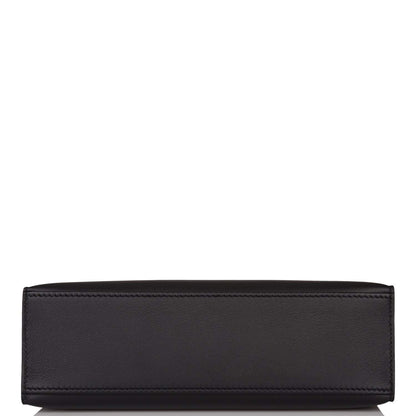 Hermes Black Swift Mini Kelly Pochette Palladium Hardware