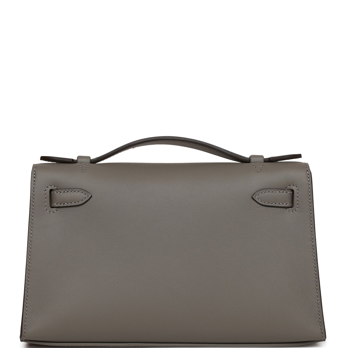 Hermes Kelly Pochette Gris Meyer Swift Gold Hardware