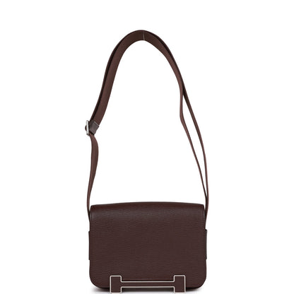 Hermes Geta Rouge Sellier Chevre Palladium Hardware