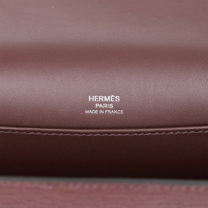 Hermes Geta Rouge Sellier Chevre Palladium Hardware